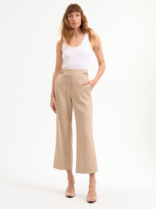 Veronica Beard Pants - Veronica Beard Linen Crop Pant